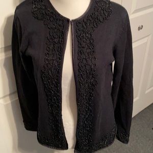 Black beaded sweater